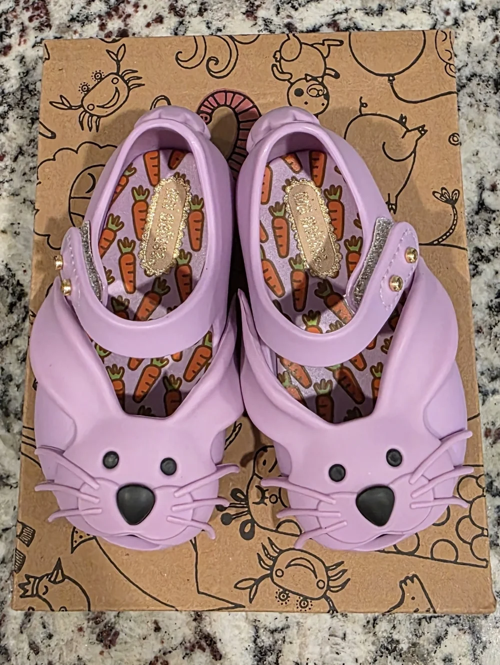 Mini Melissa Ultragirl Rabbit Mary Janes in Purple - Size 5 - NWT/B